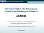 Picture of the cover of Information Retrieval for International Disability and Rehabilitation Research