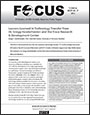 Picture of the cover of FOCUS - Technical Brief Number 37: Lessons Learned in Technology Transfer from Dr. Gregg Vanderheiden and the Trace Research & Development Center